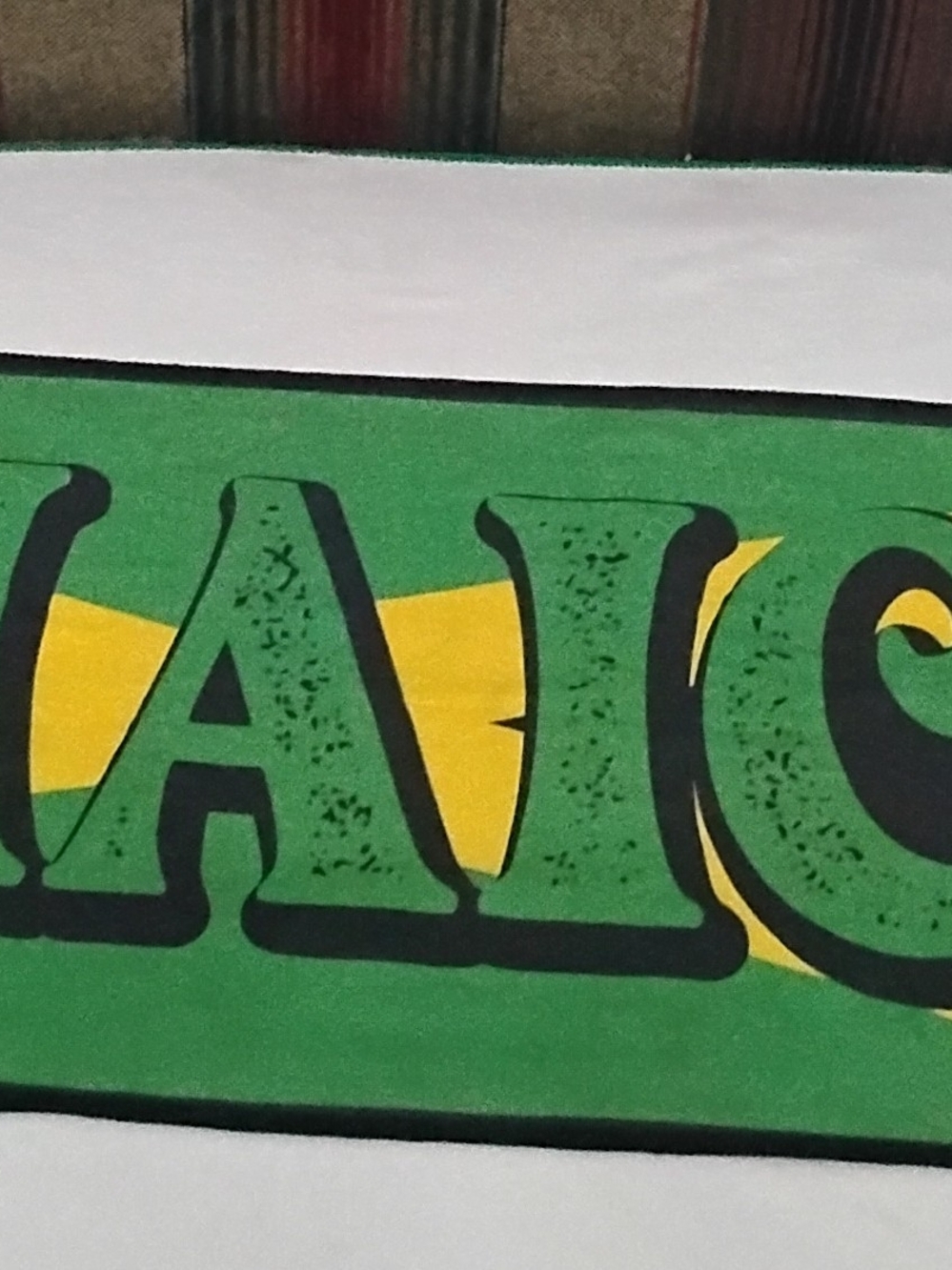 Decorative Jamaican 🇯🇲 Scarf Green 💚& Black 🖤 & Yellow 💛
